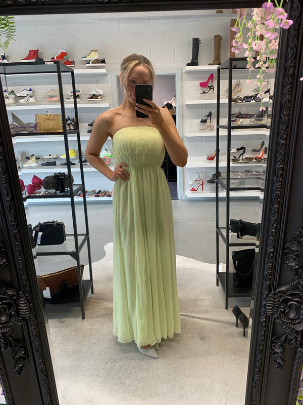 Lipsy bella bandeau on sale maxi dress green